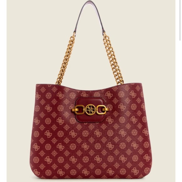 New GUESS Hensely Logo Girlfriend Tote - Picture 1 of 9